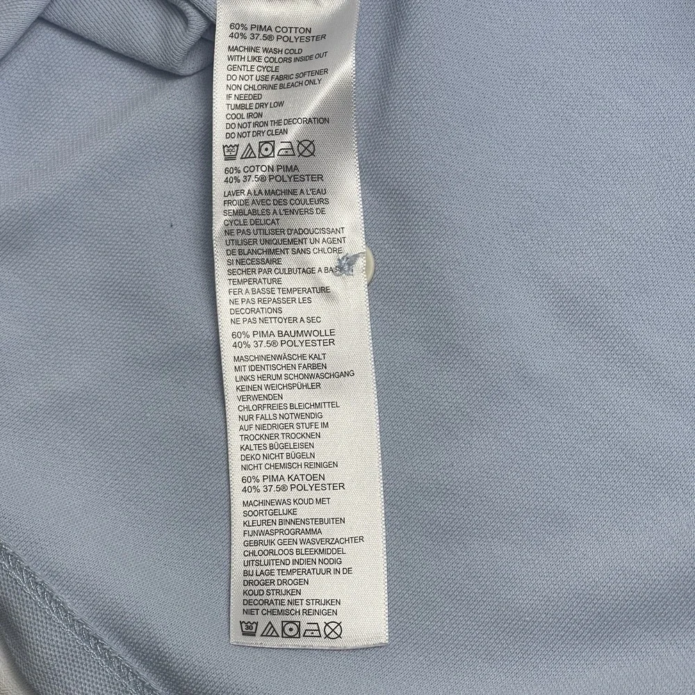Tommy Bahama Island Zone Medium Blue Supima Camp Loop Collar 37.5 Technology - Picture 6 of 13